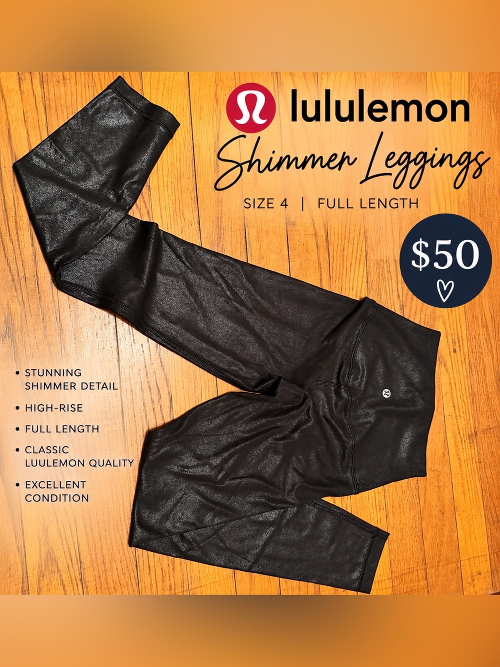 lululemon athletica Shimmer Full-Length Leggings - Black